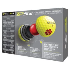 TaylorMade TP5x Golf Balls -Optimal Golf Store 2021tp5xballsyellow3