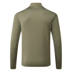 Adidas DWR 1/4 Zip Golf Sweater -Optimal Golf Store Adidas DWR 1 4 Zip Golf Sweater Olive Strata HY3907 Back