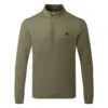 Adidas DWR 1/4 Zip Golf Sweater -Optimal Golf Store Adidas DWR 1 4 Zip Golf Sweater Olive Strata HY3907 Front