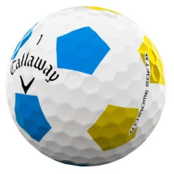 Callaway Chrome Soft Truvis Golf Balls -Optimal Golf Store Callaway 2022 Chrome Soft Truvis Golf Balls White Blue Yellow 3