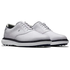 FootJoy FJ Traditions Spikeless 57927 Golf Shoes -Optimal Golf Store FootJoy FJ Traditions Spikeless Shoes White Navy 3