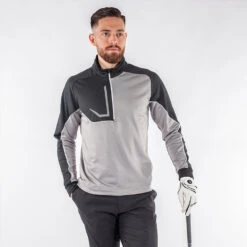 Galvin Green Daxton Insula Golf Pullover -Optimal Golf Store Galvin Green AW22 DAXTON G124270 SHARKSKIN BLACK WHITE model 1