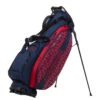 J.Lindeberg Play ST Golf Stand Bag -Optimal Golf Store J Lindeberg Play ST Golf Stand Bag Swirl Red JL Navy Barbados Cherry 1