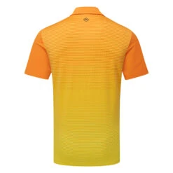 J.Lindeberg Lowell Golf Polo Shirt -Optimal Golf Store J.Lindeberg SS23 Lowell Slim Fit Polo GMJT07524 I068 SHLIN192 Russet OrangeBlazing Yellow Back