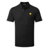 J.Lindeberg Diamond Golf Polo Shirt -Optimal Golf Store J.Lindeberg GMJT06475 9999 M Diamond Regular Fit Polo Black Front