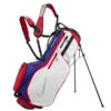 Nike Air Hybrid 2 Golf Stand Bag -Optimal Golf Store Nike Air Hybrid 2 Stand Bag DR5132 679 Gym Red Dee Royal Silver 1