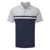 Nike Dry Victory Colourblock Golf Polo Shirt -Optimal Golf Store Nike SS22 Dry Victory Colourblock Golf Polo Shirt DH0845 077 M Smoke Grey Obsidian White Front