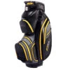 PowaKaddy Premium Tech Golf Cart Bag 2 PowaKaddy Premium Tech Golf Cart Bag -Optimal Golf Store Powakaddy Premium Tech Cart Bag Black Gunmetal Yellow 1