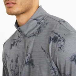 Puma Cloudspun Lowlands 1/4 Zip Golf Popover -Optimal Golf Store Puma Cloudspun Lowlands 1 4 Zip Golf Popover Quiet Shade Heather 537067 02 SWPUM258 Model 2