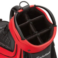 TaylorMade 2022 Tour Golf Cart Bag -Optimal Golf Store TaylorMade Tour Golf Cart Bag Black Red 3
