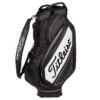 Titleist Jet Black Premium StaDry Golf Cart Bag -Optimal Golf Store Titleist 2022 Tour Series Premium StaDry Cart Bag Black White 1