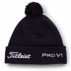 Titleist Tour Pom Pom Golf Beanie -Optimal Golf Store Titleist Tour Pom Pom Golf Beanie Navy White 3