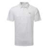 Under Armour Playoff 2.0 Flag Print Golf Polo Shirt -Optimal Golf Store Under Armour AW22 Playoff 2.0 Flag Print Polo Shirt 1327037 146 SHUND301 L White Halo Gray Steel Front