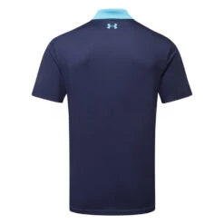 Under Armour Performance 3.0 Colour Block Golf Polo Shirt -Optimal Golf Store Under Armour SS23 Performance 3.0 Colour Block Polo Shirt 1377375 433 SHUND315 S Glacier Blue Midnight Navy Glacier Blue Back