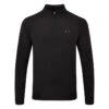 Under Armour Tech 2.0 1/2 Zip Golf Sweater -Optimal Golf Store Under Armour AW19 Tech 2.0 1 2 Zip Sweater 1328495 001 Code SWUND087 Black Charcoal Front