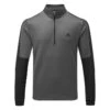 Adidas Colour Block 1/4 Zip Golf Sweater -Optimal Golf Store adidas SS22 Colour Block 1 4 Zip Golf Sweater HC5573 Grey Six Black Front