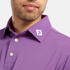 FootJoy Stretch Pique Solid Golf Polo Shirt 12 FootJoy Stretch Pique Solid Golf Polo Shirt -Optimal Golf Store footjoy pique ss shirt ath 91820 purple Model 2