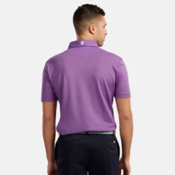 FootJoy Stretch Pique Solid Golf Polo Shirt 13 FootJoy Stretch Pique Solid Golf Polo Shirt -Optimal Golf Store footjoy pique ss shirt ath 91820 purple Model 3
