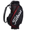 Titleist Jet Black Golf Tour Staff Bag -Optimal Golf Store jetblackstafftourbagblackred1